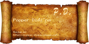 Popper Diána névjegykártya